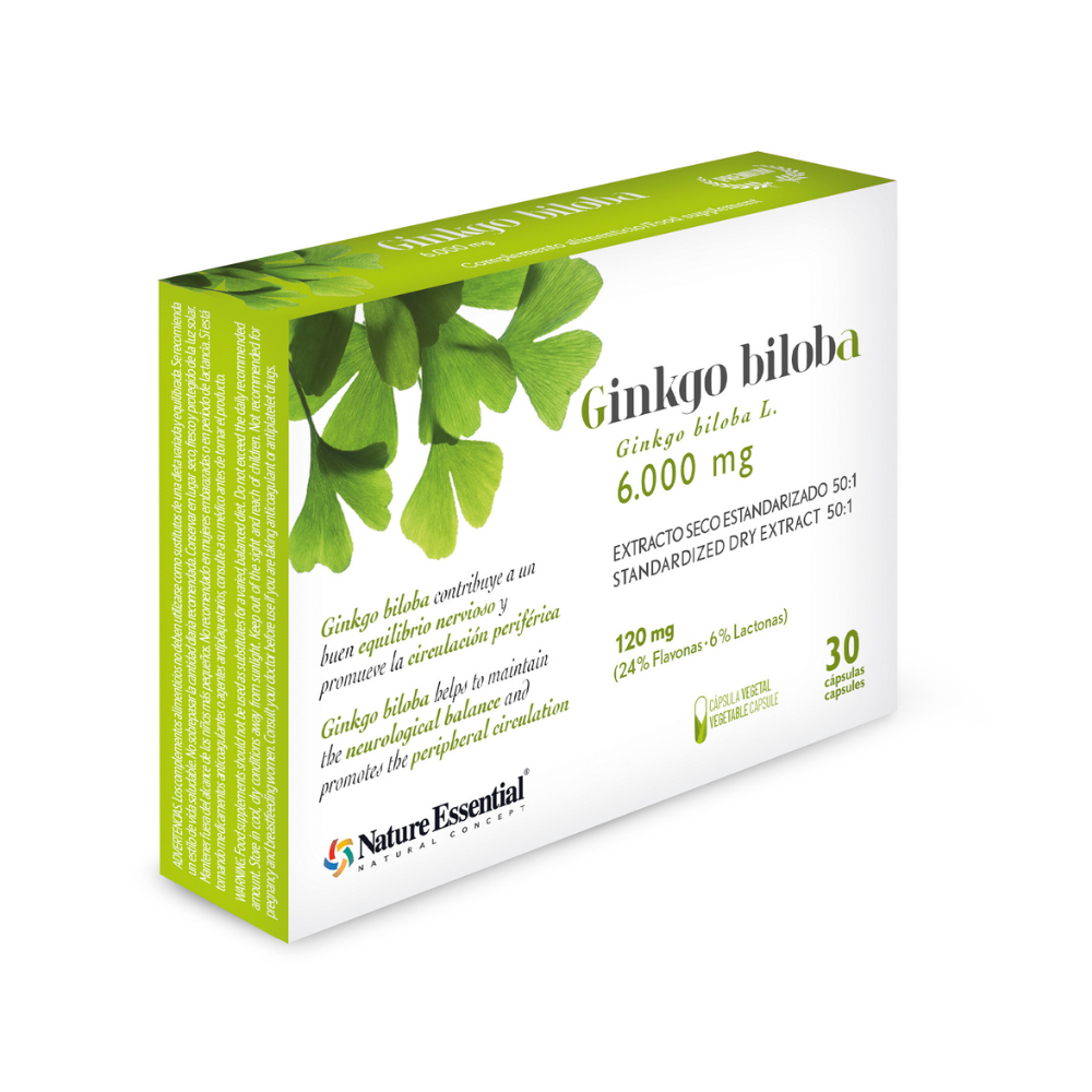 Ginkgo Biloba 6000mg 30cap - Nature Essential